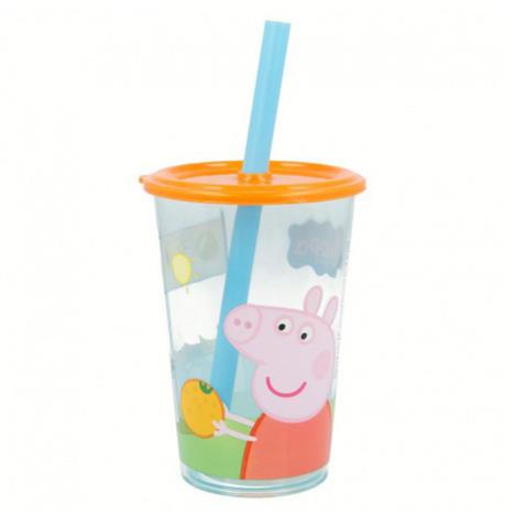 Peppa Pig 430ml Clear Tumbler with Straw £2.49